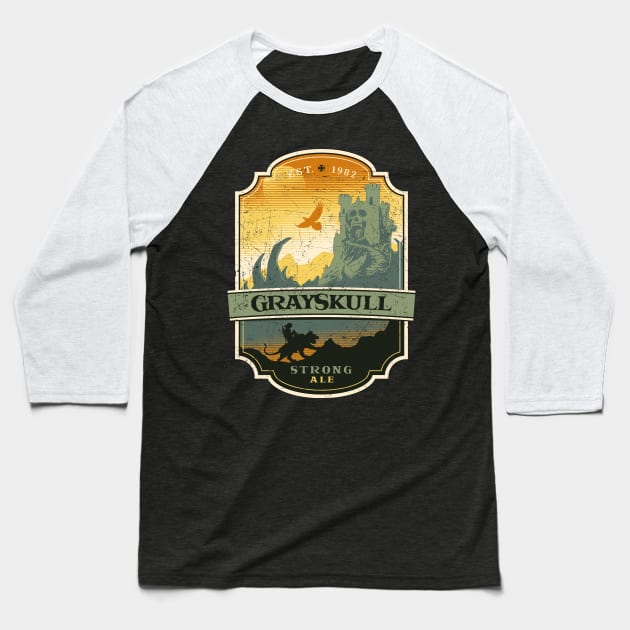 Grayskull Strong Ale Baseball T-Shirt by djkopet